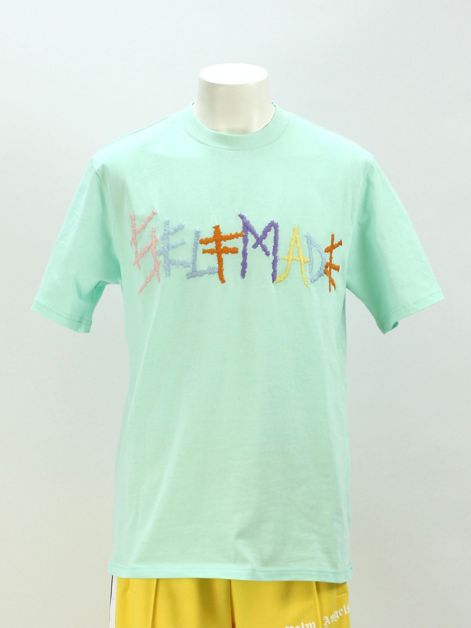 刺繍ロゴ Tシャツ / FAIR AQUA T-SHIRT WITH MULTICOLOR LOGO / アクア × マルチ