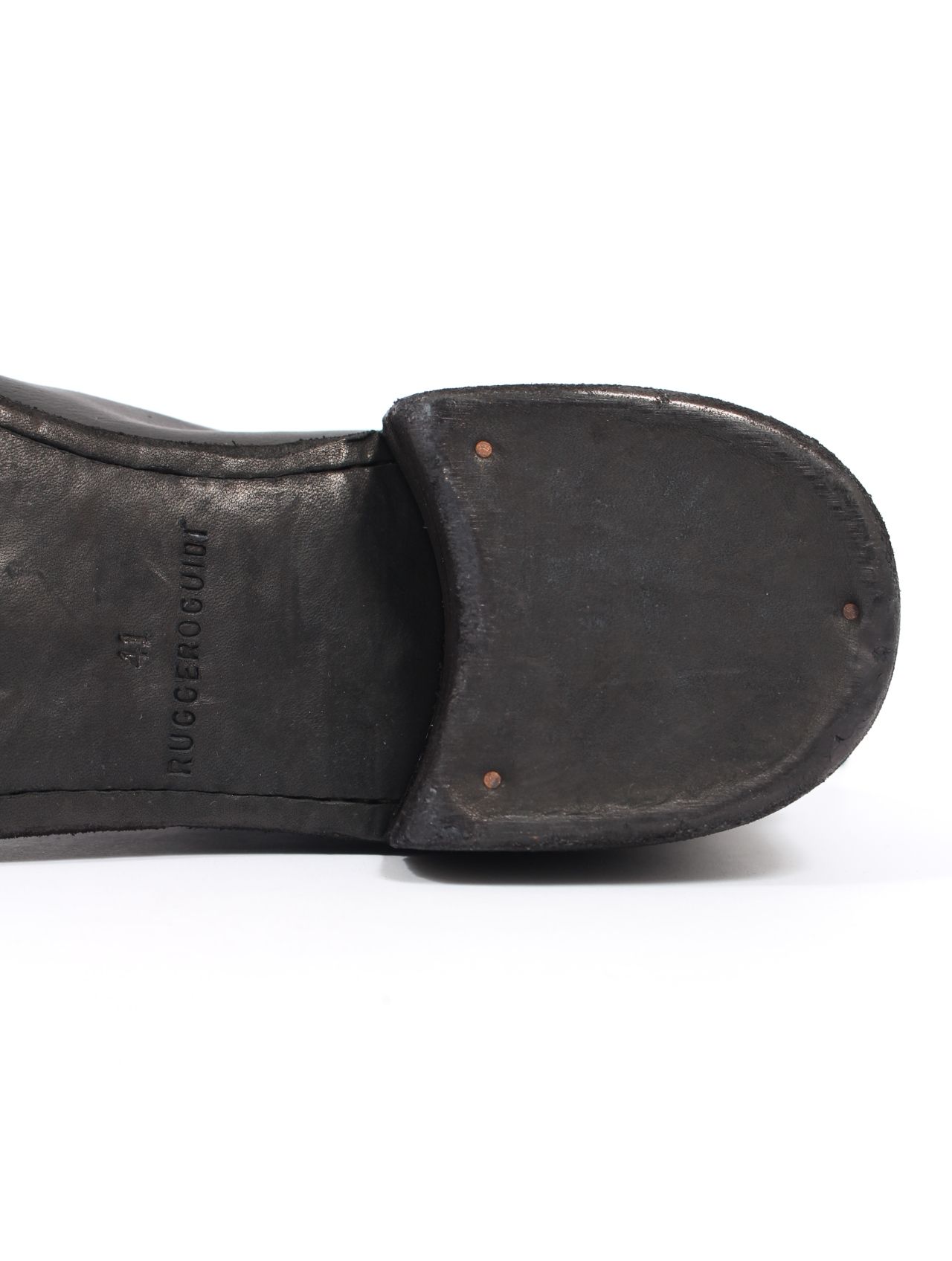 子牛革 フロント ジップ ブーツ / BABY BUFFALO FRONT ZIP BOOTS / ブラック