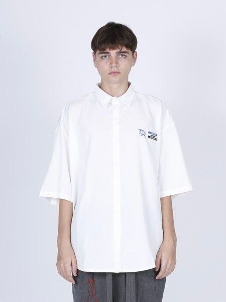 イレイサー 半袖 シャツ / ERASER HALF SLEEVE SHIRT / ホワイト