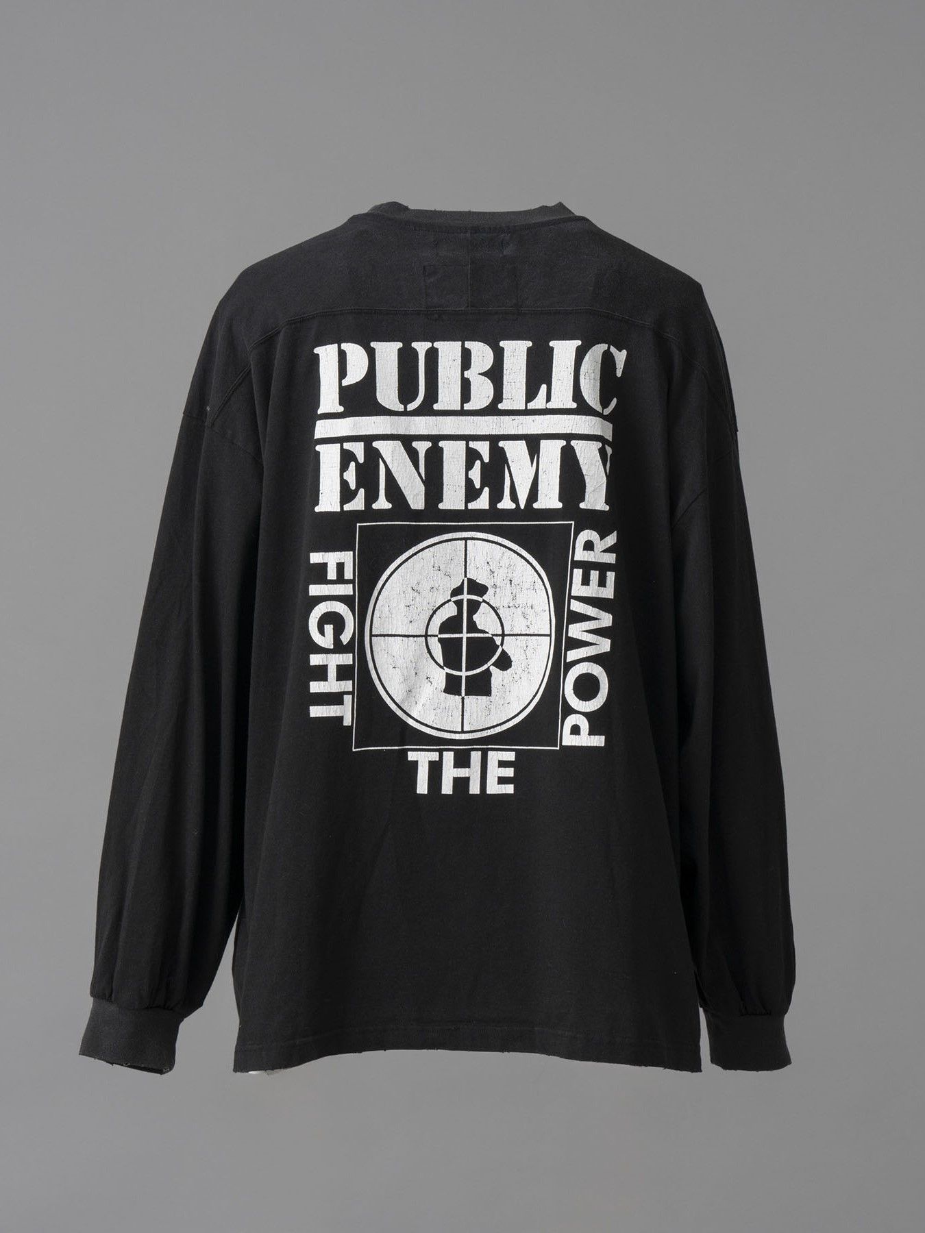 パブリック エネミー オーバーサイズ ロングスリーブ Tシャツ / PUBLIC ENEMY PRIME-OVER L/S T-SHIRT #4 / ブラック