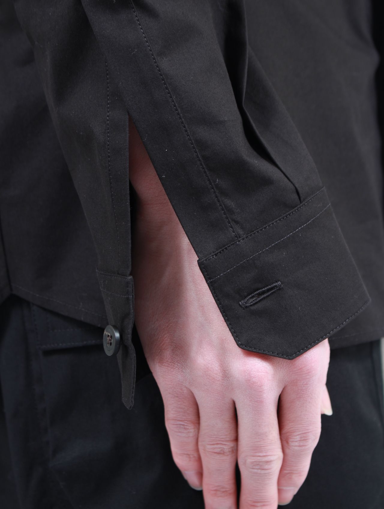 【25SS】定番 ミリタリー ワークシャツ 長袖 / WORK SHIRT / ブラック