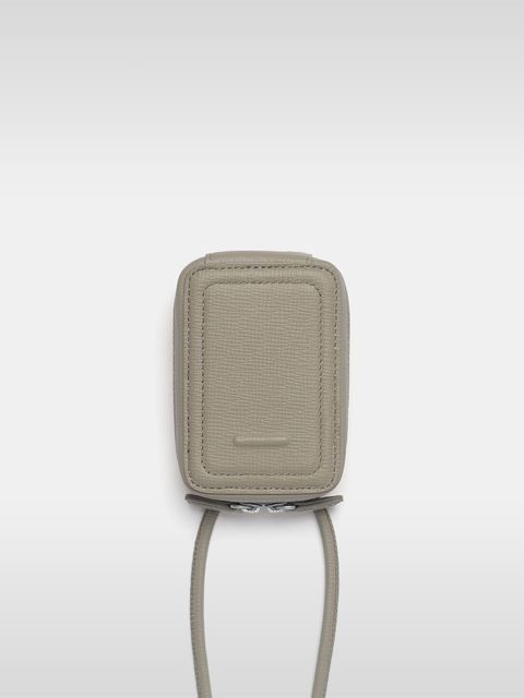 レザーストラップ付アイフォンアクセサリー マイクロバッグ / STRAPPED ACCESSORY MICROBAG / トープ