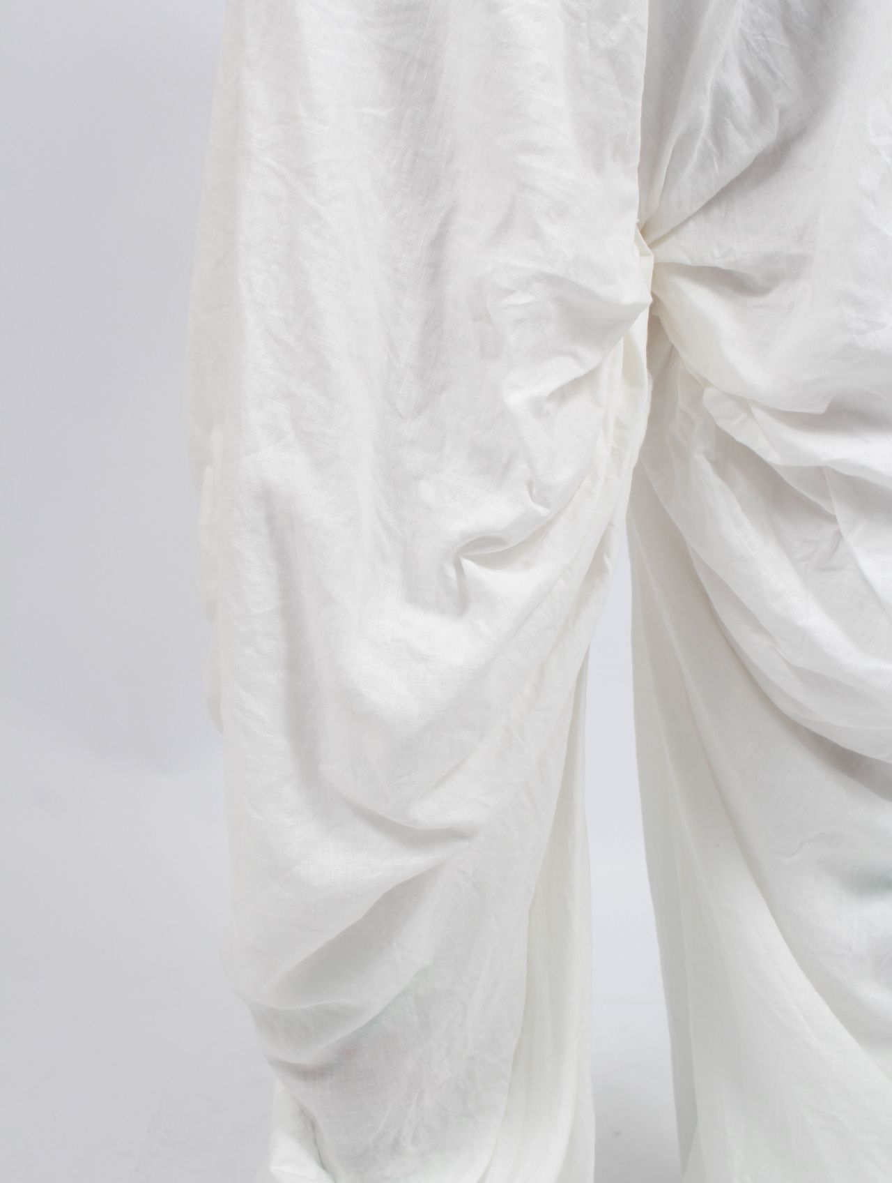【25SS】ドレープド リネン パンツ / DRAPED LINEN PANTS / ホワイト