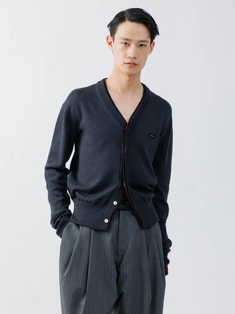【26AW】コンパクト ライナー カーディガン / COMPACT LINER CARDIGAN .16 / チャコール