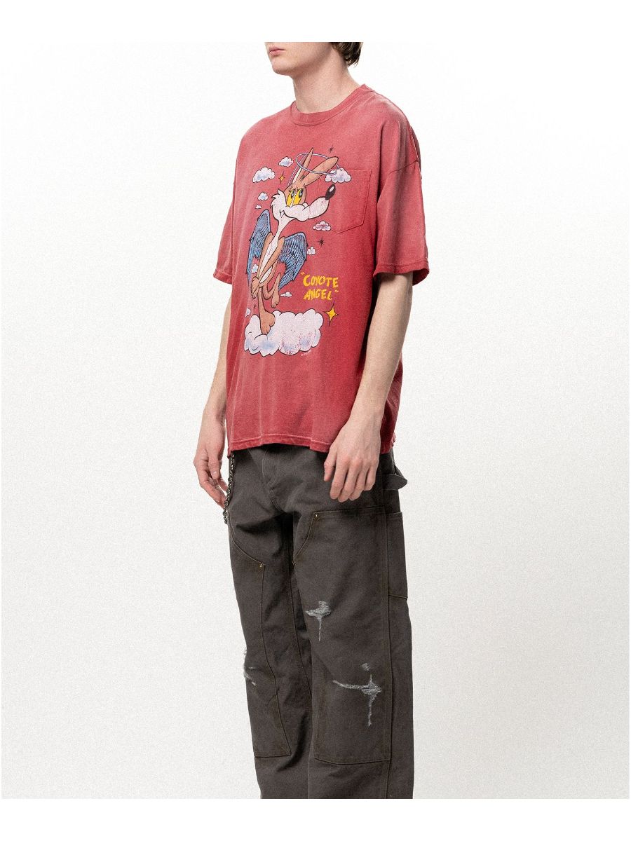 【26SS】”コヨーテ エンジェル”  ポケット Tシャツ / "COYOTE ANGEL" POCKET TEE / レッド