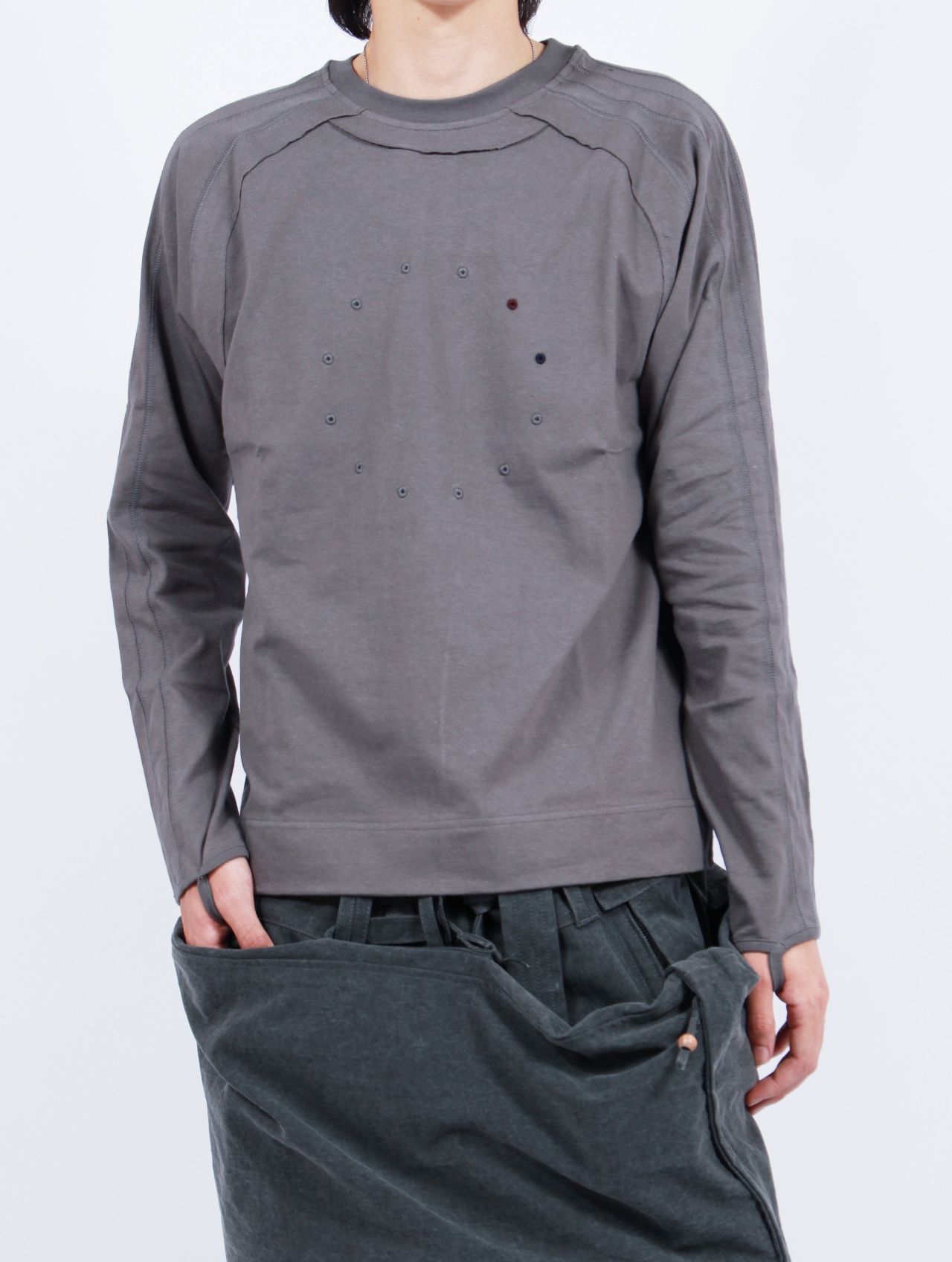 【25AW】ジュウニシ ロングスリーブ Tシャツ / 十二支 LS TEE / グレー