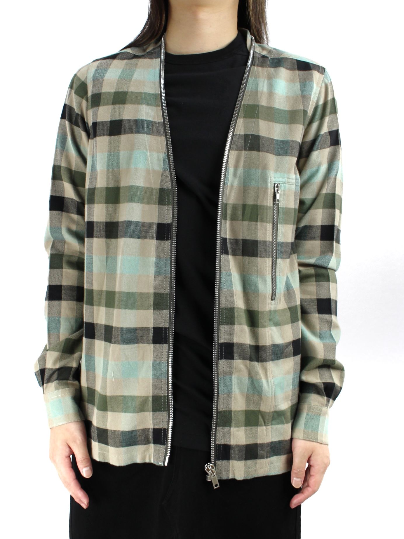 22SS Rick owens Larry Shirt ラリーシャツ 48 黒-