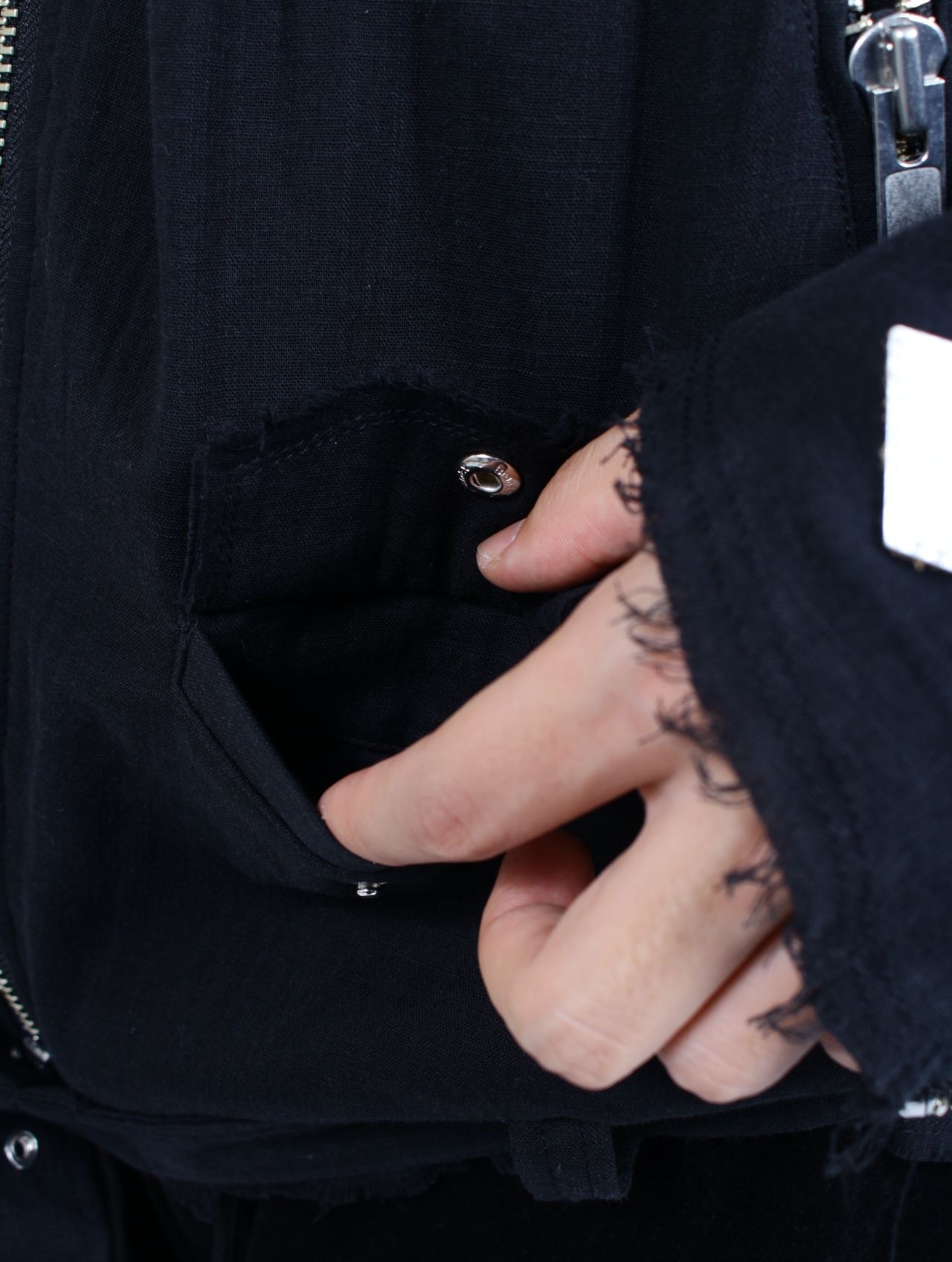 【25SS】ダブル ガーゼ バイカー ライダース ジャケット / DOUBLE GAUZE BIKER JKT / ブラック