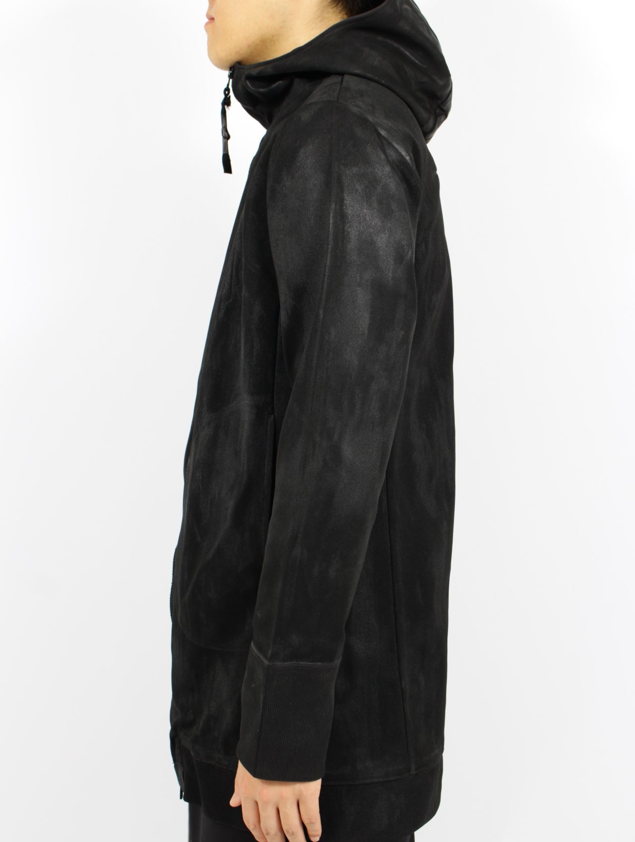 【25SS】テック ジャージー ロング パーカ TECH JERSEY LONG PARKA_4HOLE / ブラック