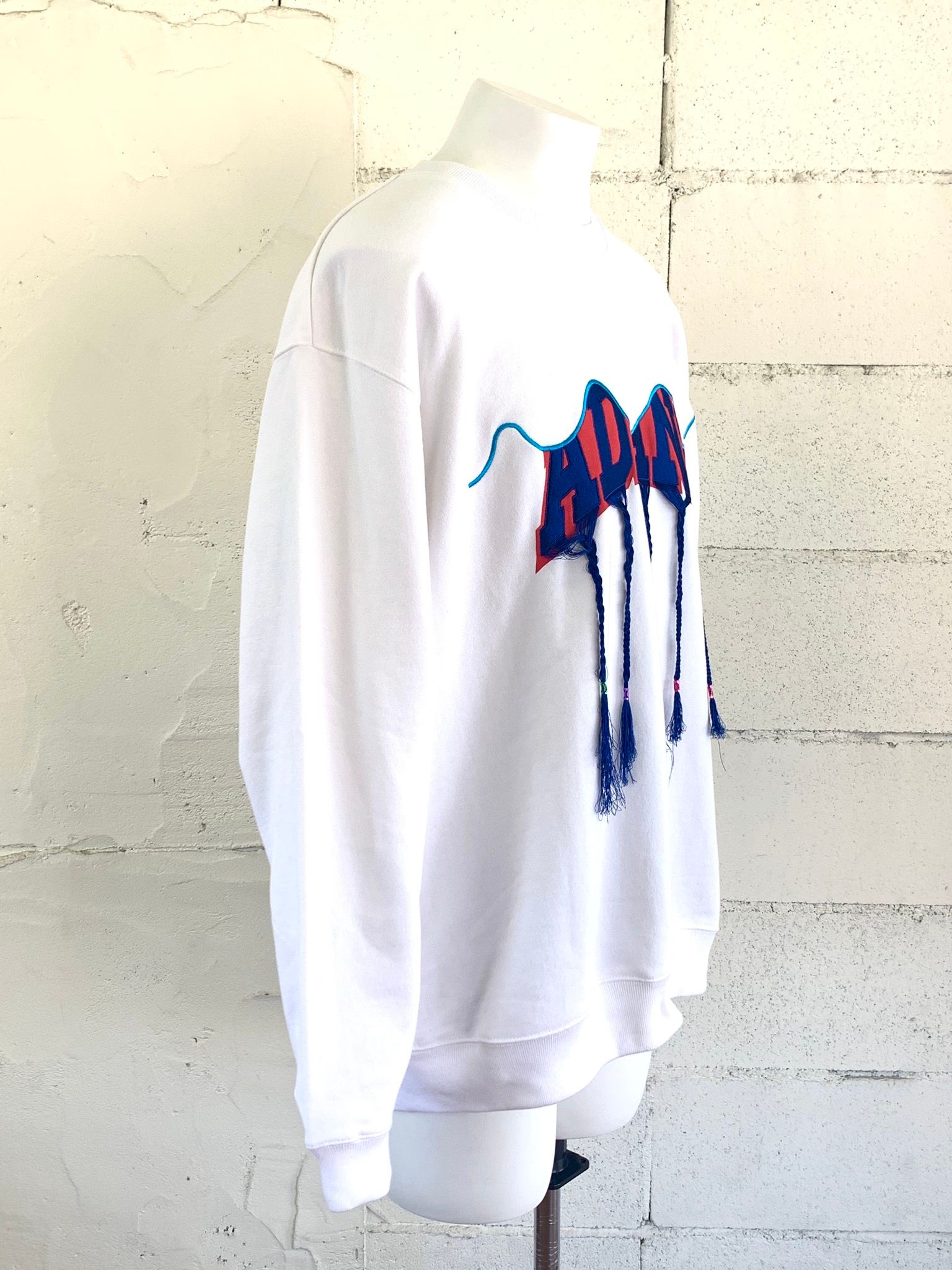 アダンス フリンジ スウェット / BRAID EMBROIDERY SWEAT PULLOVER / ホワイト