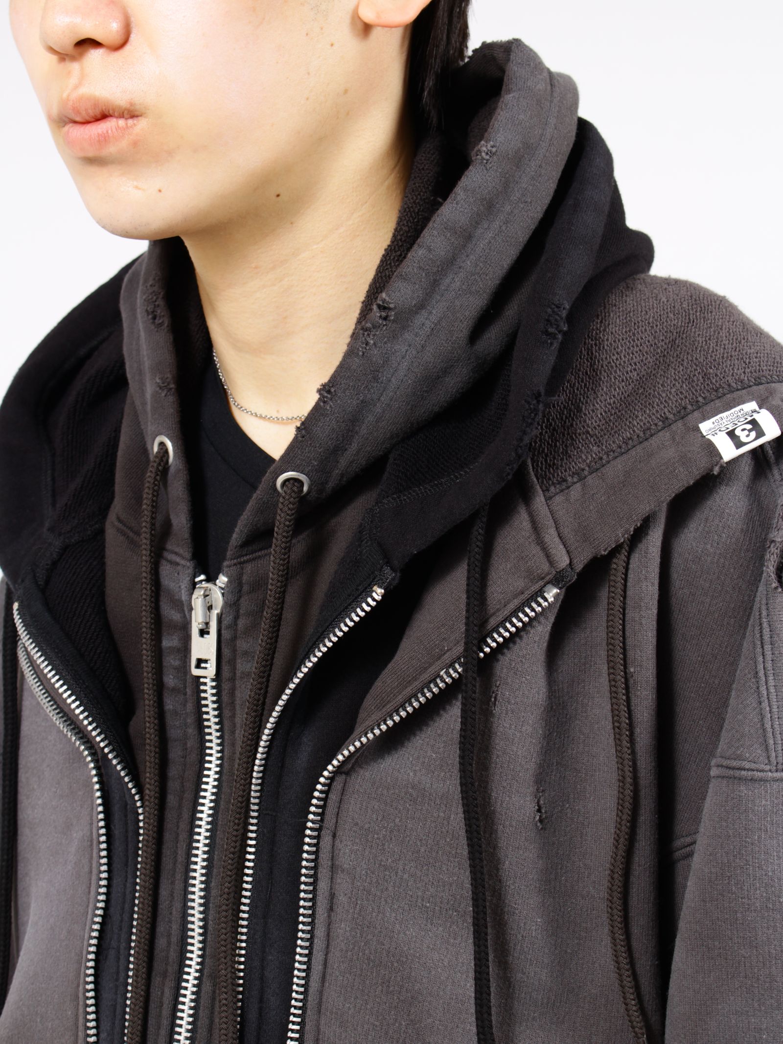 【26SS】トリプル レイヤード パーカー / TRIPLE LAYERED PK / ブラック