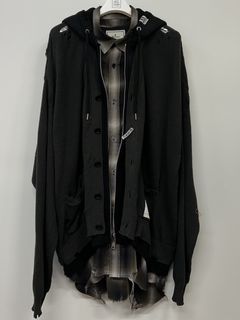 【25SS】3レイヤード ニット カーディガン / 3 LAYERED KNIT CD / ブラック