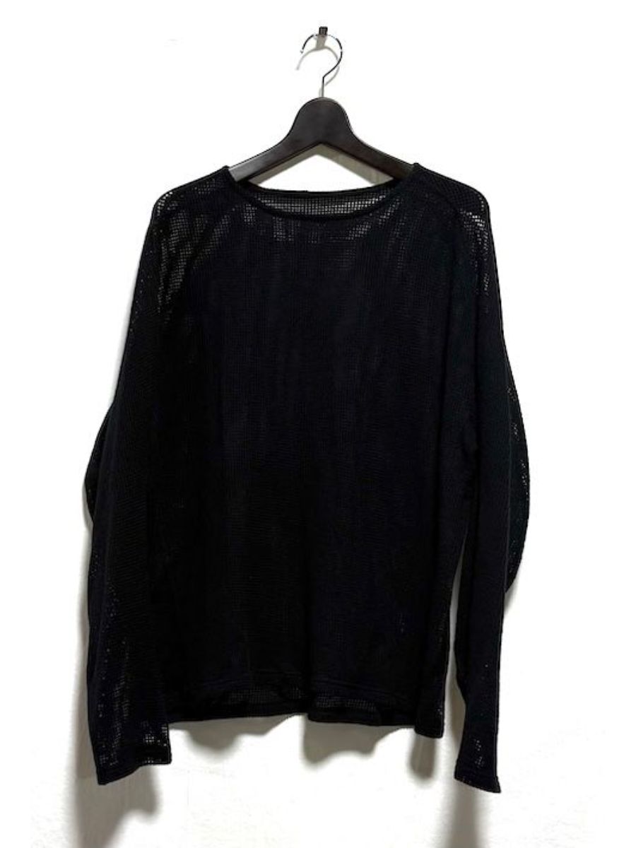 【27SS】 ロングスリーブ メッシュ Tシャツ 長袖 カットソー / LONG SLEEVE T-SHIRTS MESH / ブラック