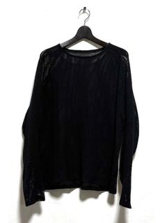 【27SS】 ロングスリーブ メッシュ Tシャツ 長袖 カットソー / LONG SLEEVE T-SHIRTS MESH / ブラック