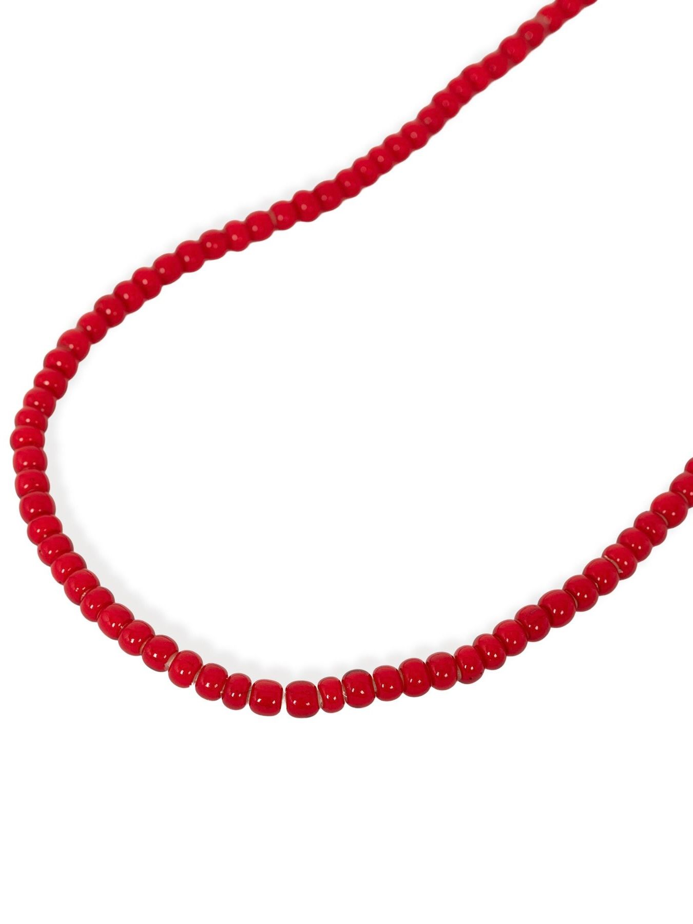 【25AW】グラス ビーズ ネックレス / GLASS BEADED NECKLACE / レッド