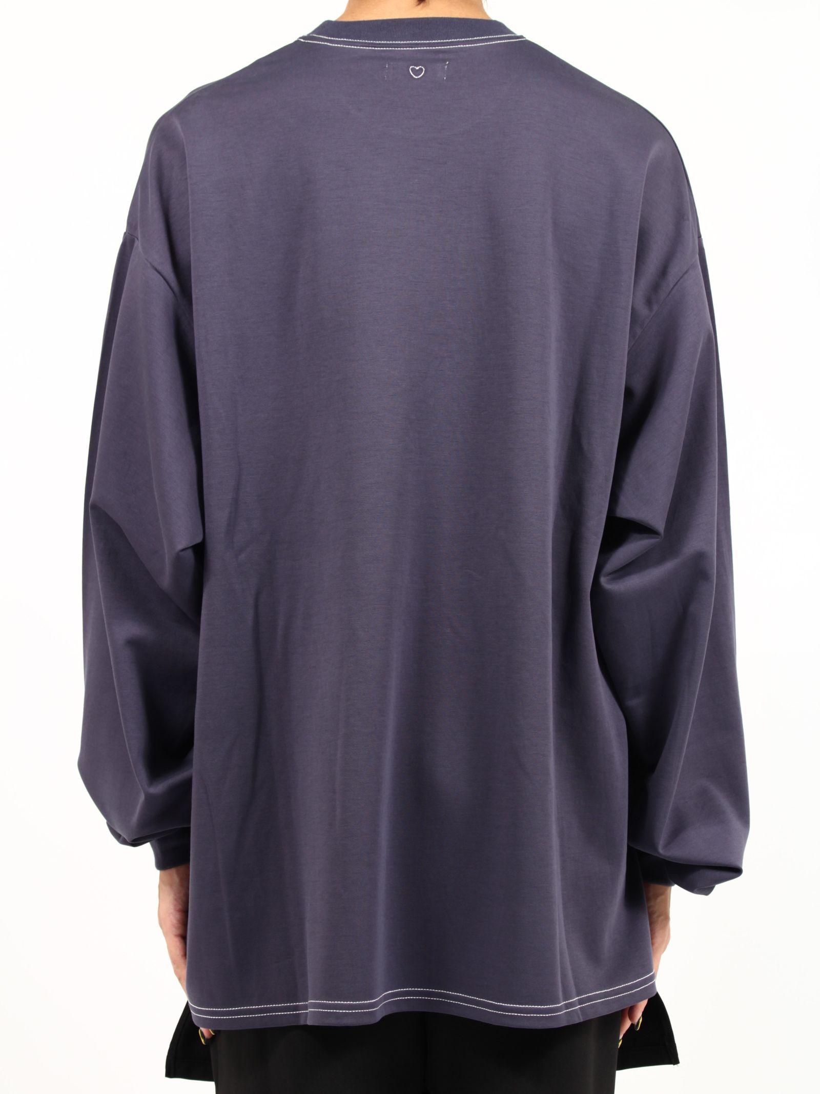 BASICKS - 【24AW】オーバーサイズ ロングスリーブ Tシャツ / OVERSIZED SIGNATURE ORGANIC LONG T- SHIRT / パープル | STORY