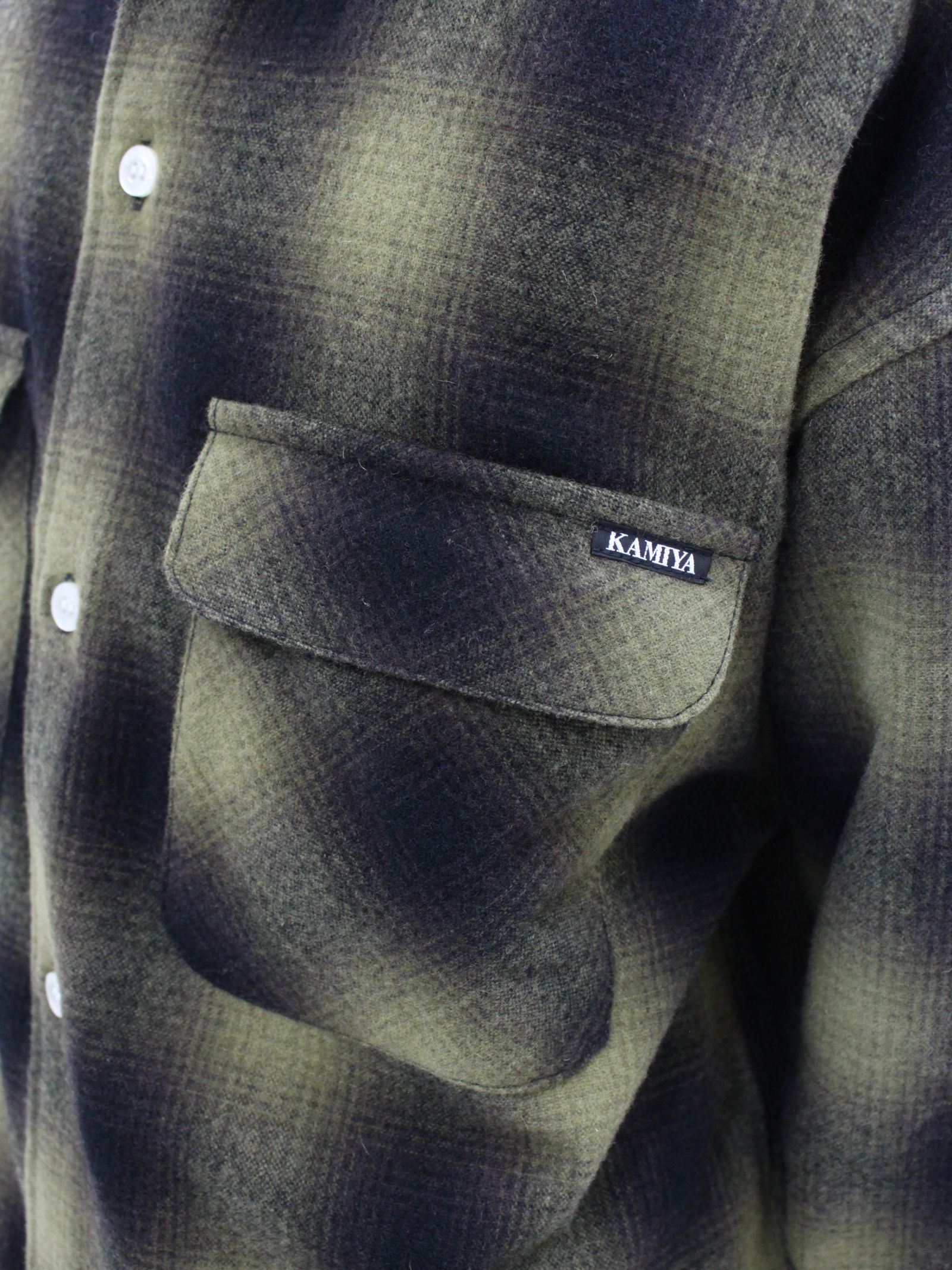 【24AW】ウール チェックシャツ / WOOL CHECK SHIRT / イエロー