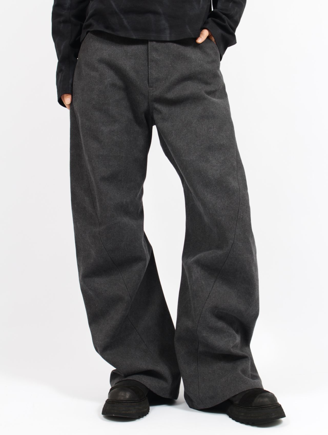 【26SS】 3D バック アジャスト デニム パンツ / 3D BACK ADJUST DENIM PANTS / ダークグレー