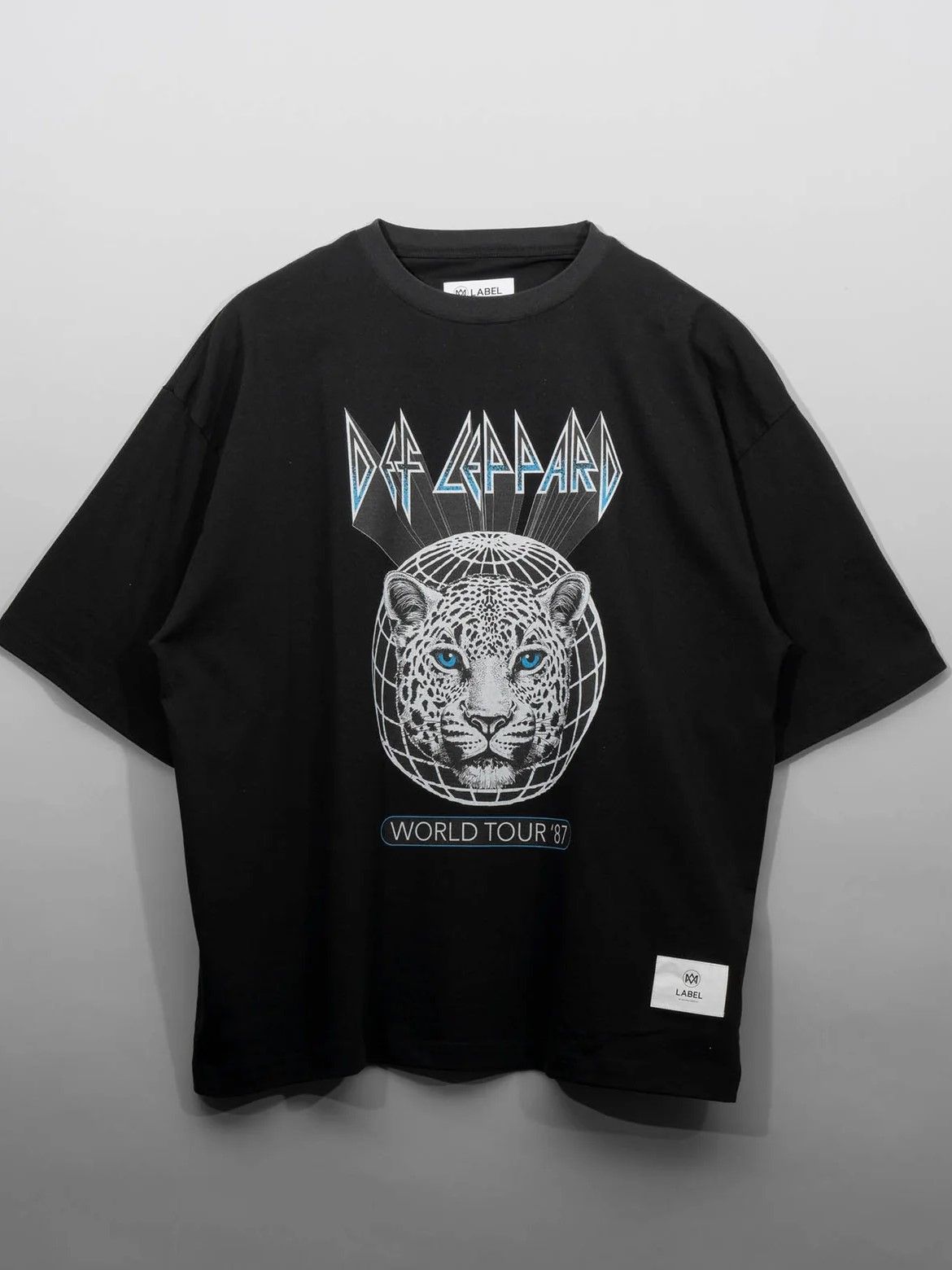 デフ レパード オーバーサイズ Tシャツ / DEF LEPPARD PRIME-OVER CREW NECK T-SHIRT #2 / ブラック