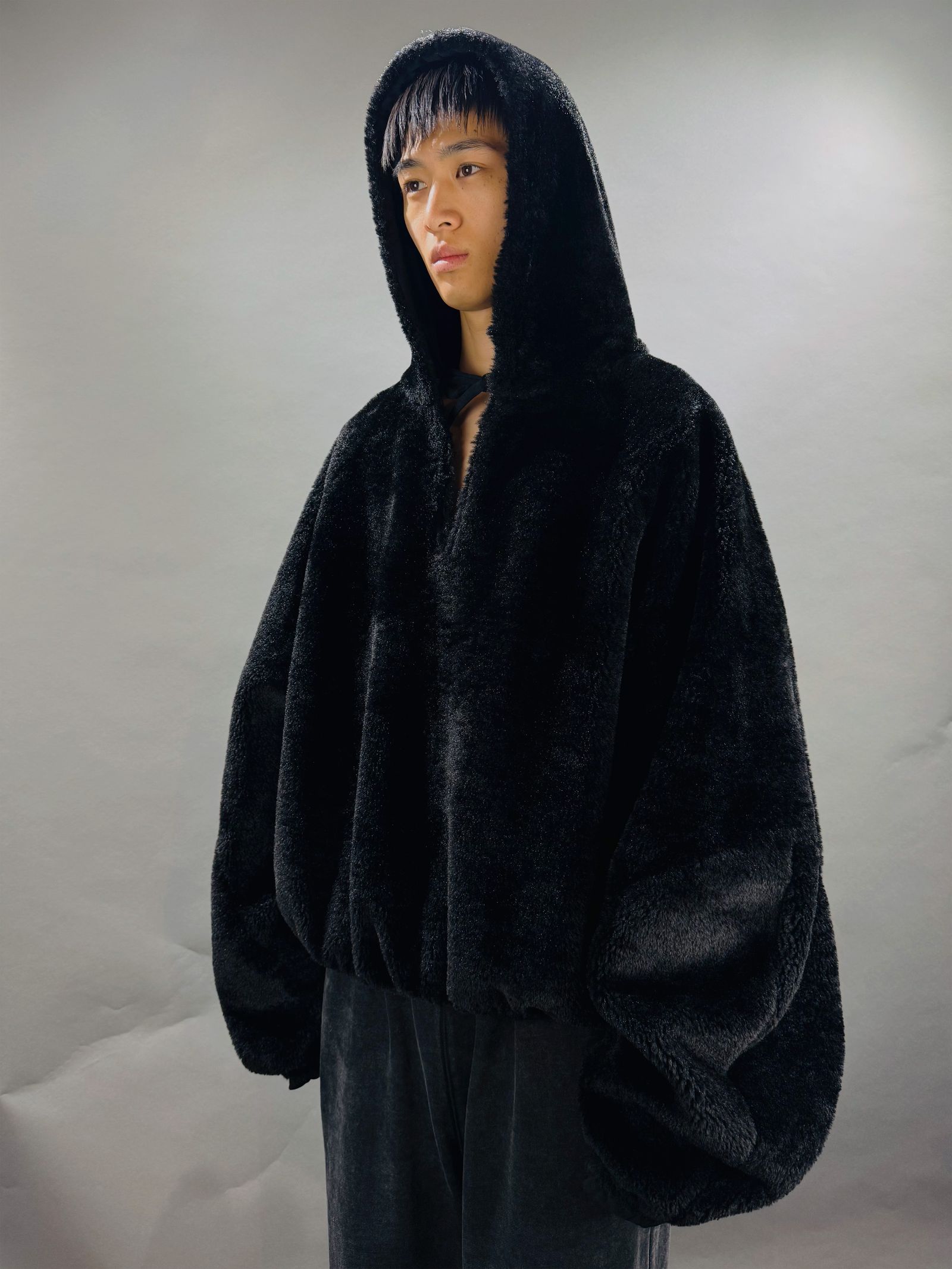 【25AW】リバーシブル フーディー パーカー / REVERSIBLE HOODIE / ブラック