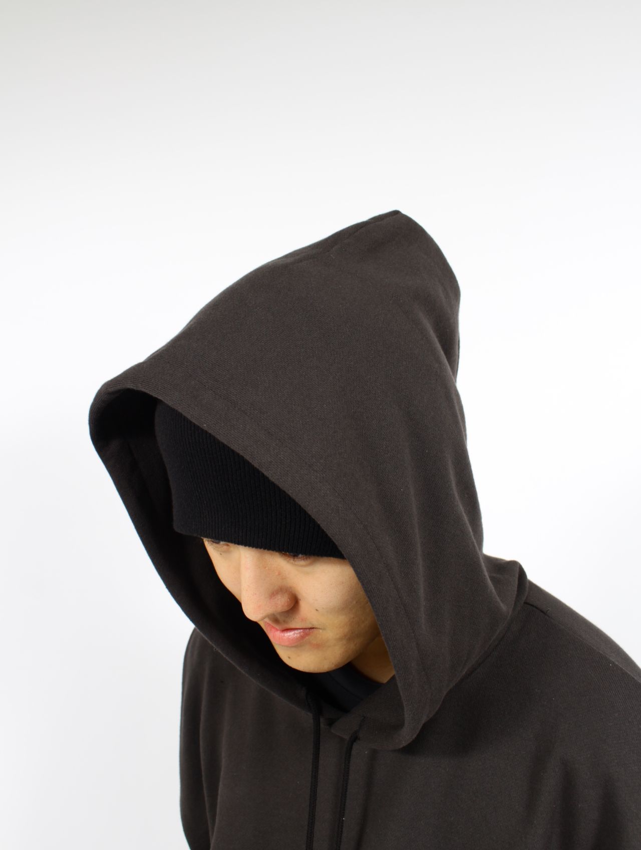 【25SS】コットン フーディ スウェット パーカー / COTTON HOODED SWEATER 'EMPIRE / ブラック
