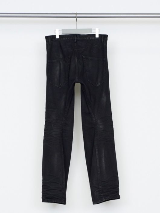 【26AW】3D ツイステッド ジーンズ デニム パンツ コーティング加工 / 3D TWISTED JEANS / LUSTER COATED BLACK(ブラック)