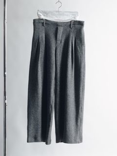 【25AW】ウール ダブル フェイス バギー パンツ / WOOL DOUBLE FACE BAGGY PANTS / グレー