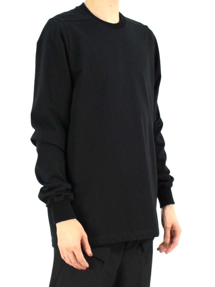 【25AW】リブ クルーネック 長袖スウェット シャツ / SHORT CREWNECK LS / ブラック