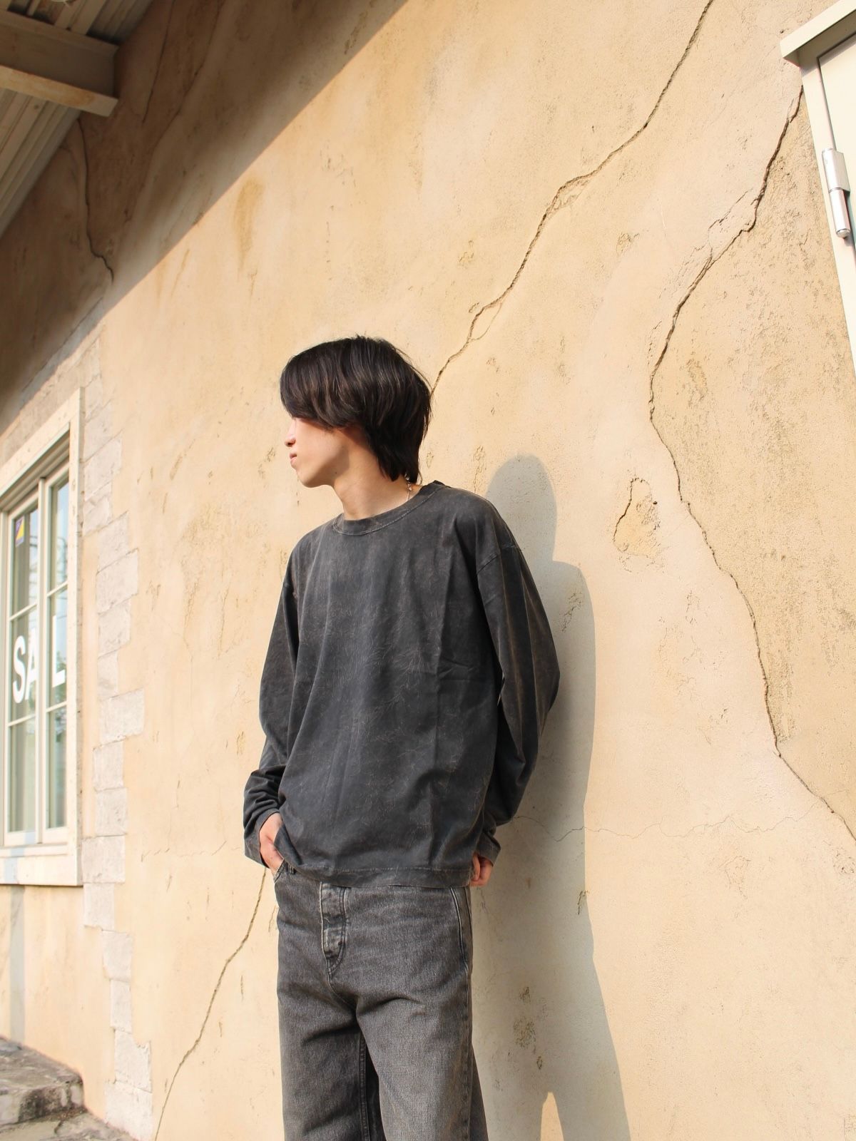 【25AW】スパーク ロングスリーブ 長袖 Tシャツ / SPARK LONGSLEEVE / WASHED BLACK JERSEY(ウォッシュブラック)