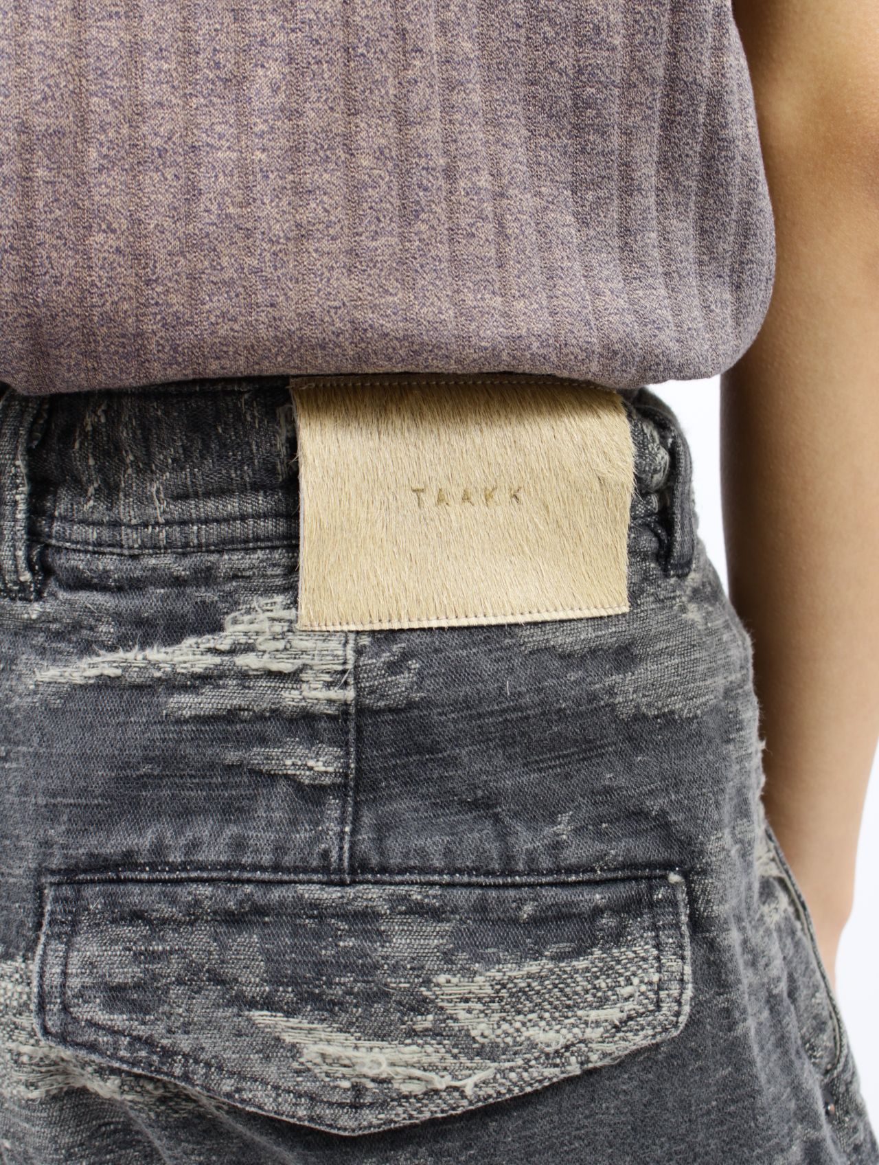 【25AW】デニム デザイン トラウザーズ ワイドパンツ / DESIGN TROUSERS / グレー