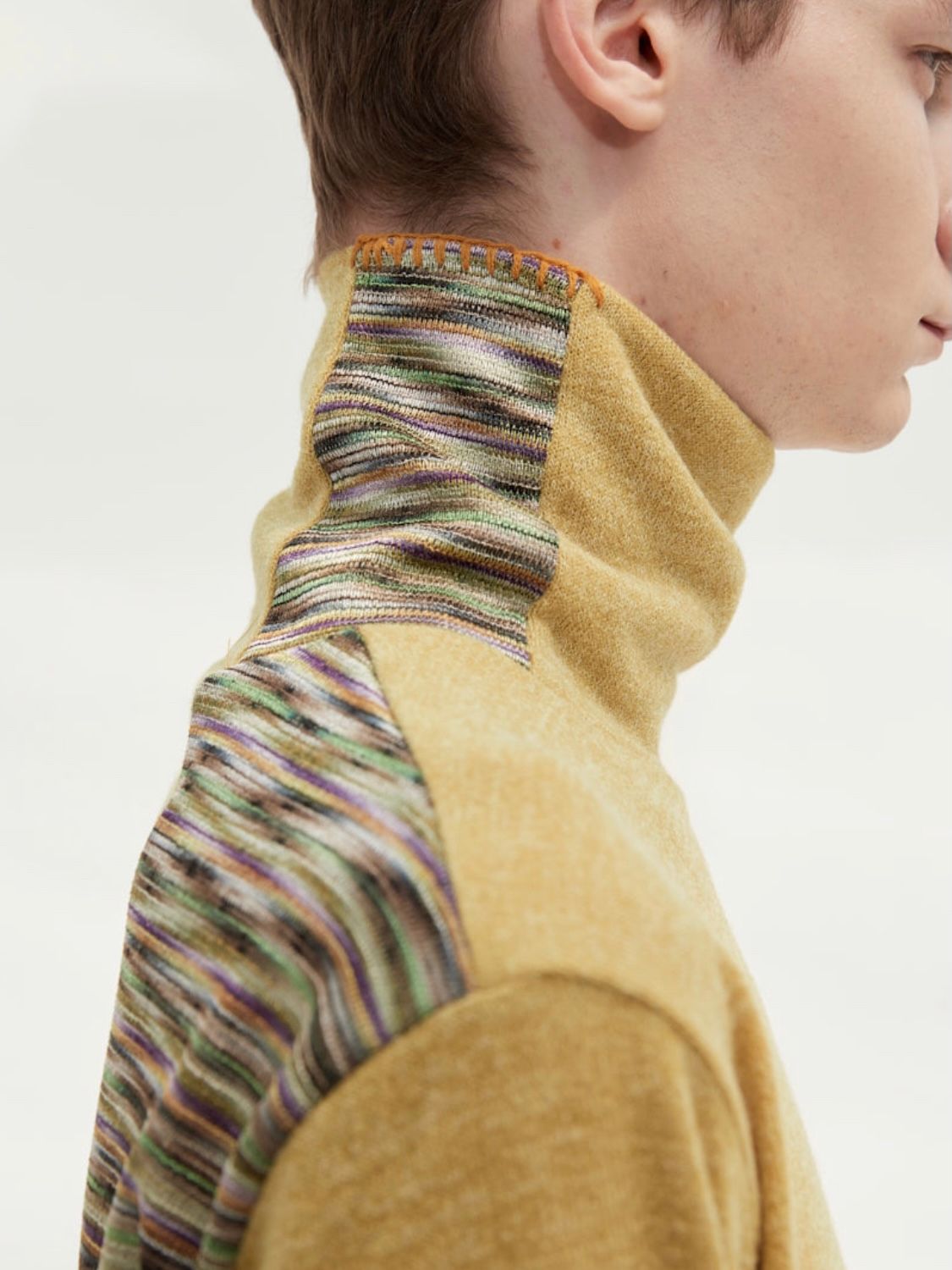 【21AW】ADRIAN TURTLE-NECK SWEATER / イエロー