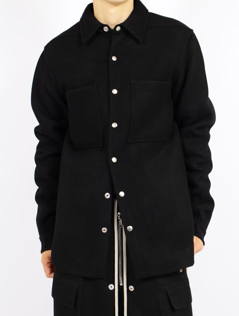 【25AW】ウール アウターシャツ / OUTERSHIRT / ブラック