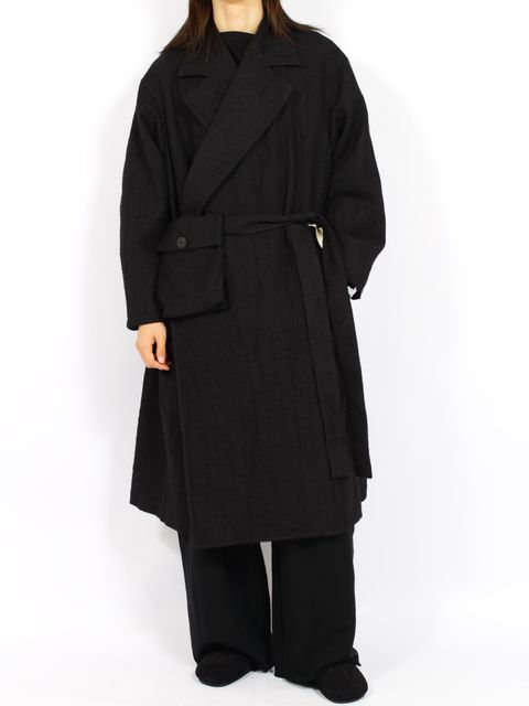 【26AW】トゥー ダブル ブレステッド コート / TOO DOUBLE-BREASTED / ブラック