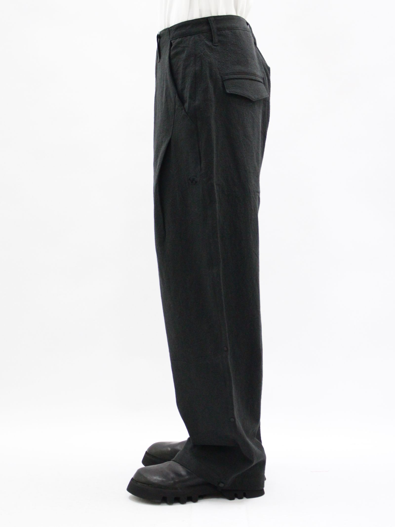 【26SS】ウェルド パッチド パンツ / WELD PATCHED PANTS / ブラック