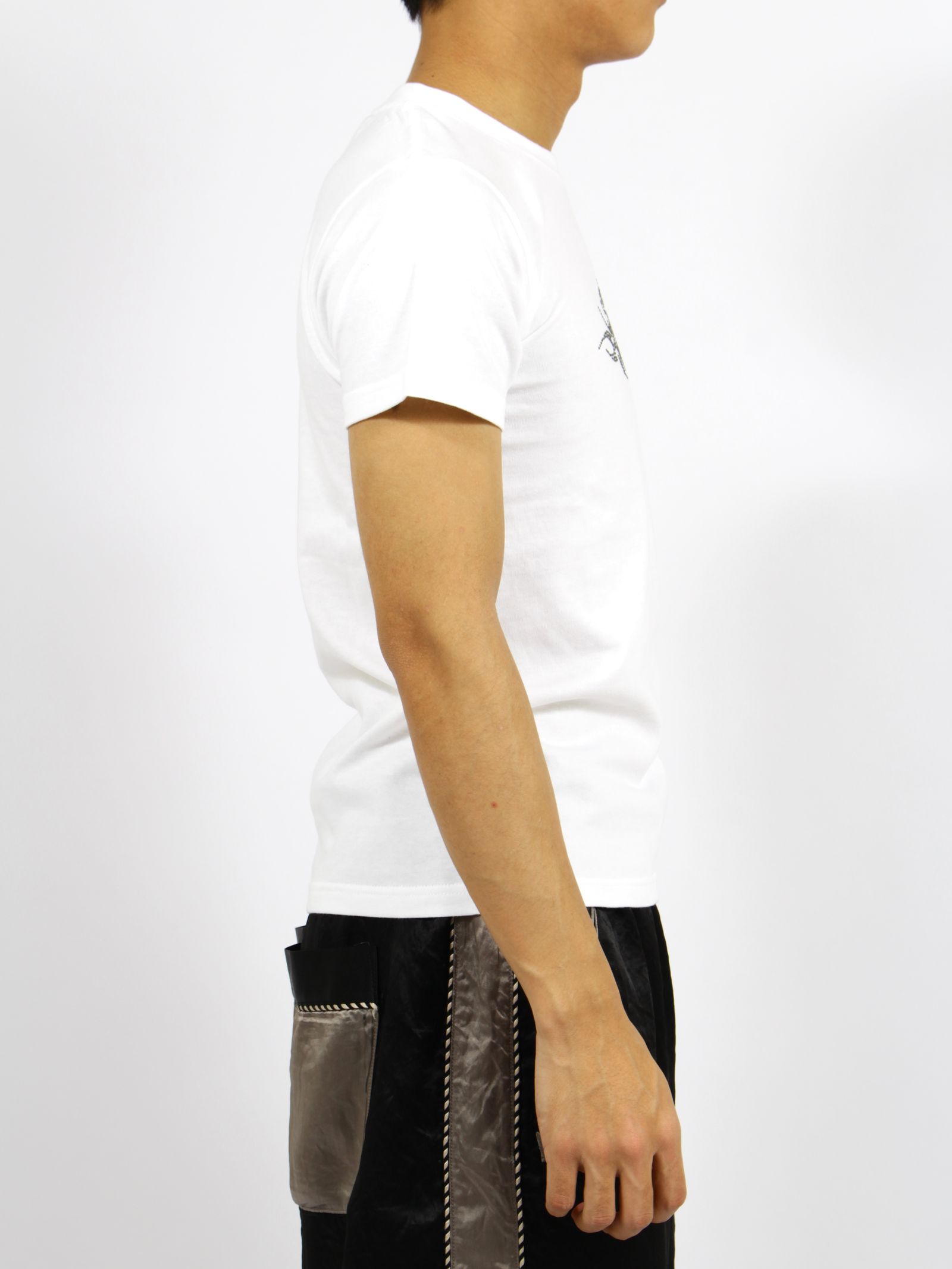 【26SS】ストーン デコレート ハート トライバル ミニ Tシャツ / STONE DECORATED HEART TRIBAL MINI T-SHIRT / ホワイト