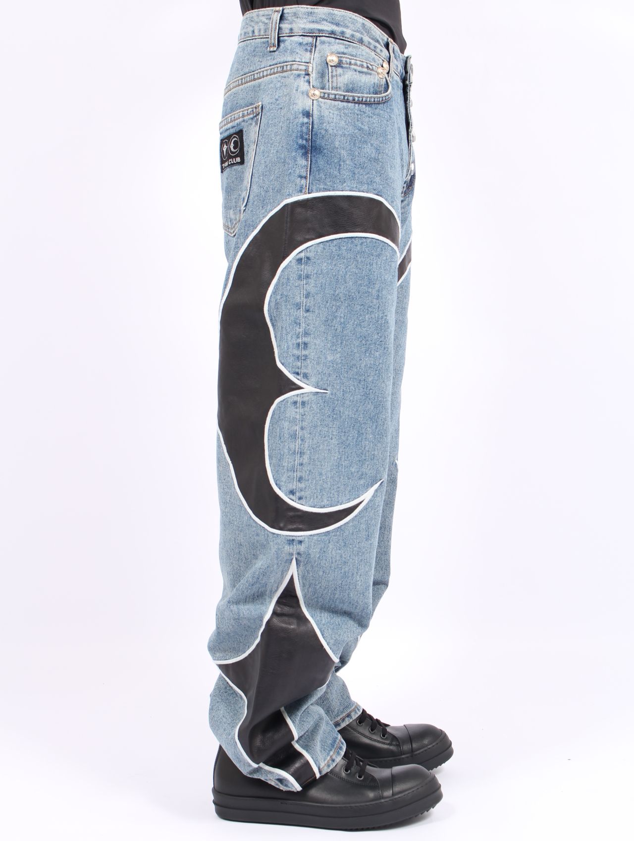 【25AW】TC レザー ウォッシング デニム パンツ / TC WASHING DENIM PANTS / ブルー