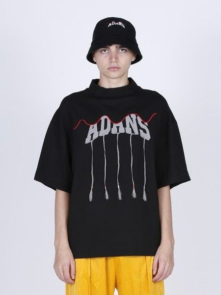 ADANS フリンジ Tシャツ / ADANS BRAID TEE / ブラック