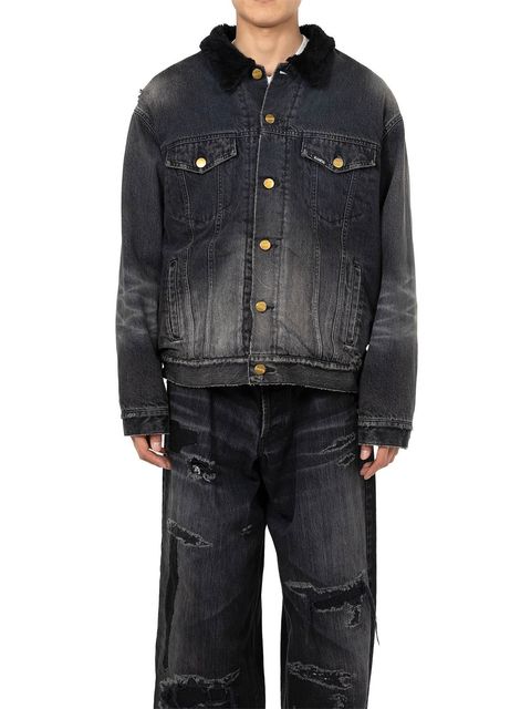 【25AW】ボア ライニング デニム ジャケット / BOA LINING DENIM JACKET / ブラック