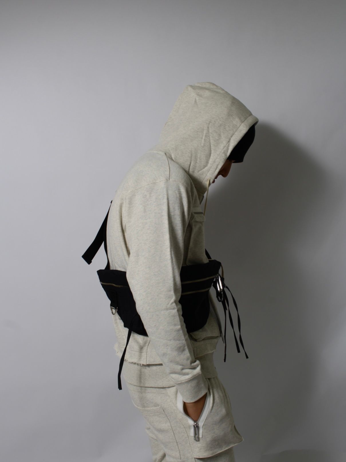 【25SS】ヒドゥン ジップアップ フーディー ジップパーカー / HIDDEN ZIP UP HOODIE / エクリュー