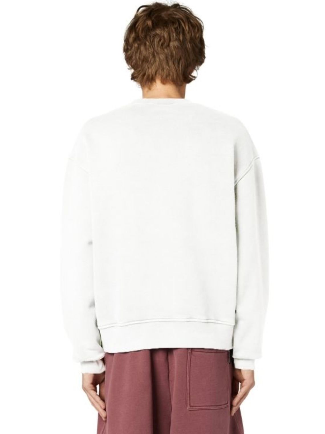 【25AW】ネックロゴ  レッグ クルーネック スウェット / NECK LOGO REG CREW / オフホワイト×ブラック