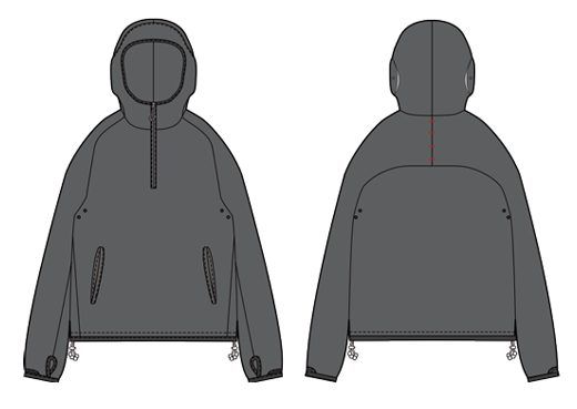 【26AW】イヤーフラップフーディー パーカー /SAN SAN X JIAN YE EAR FLAP HOODIE / グレー