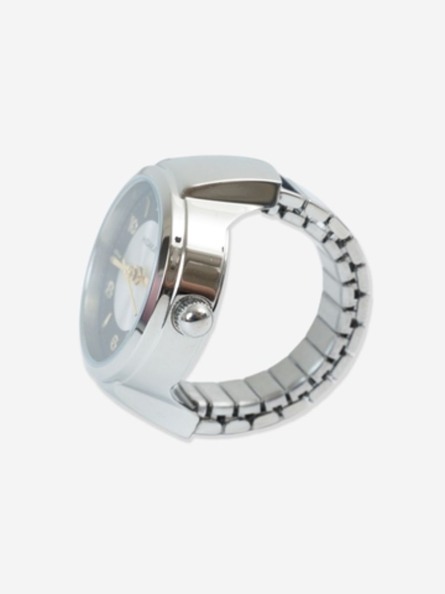 ブルズアイ・リング・ウォッチ 時計リング / BULLSEYE RING WATCH / ブラック×シルバー