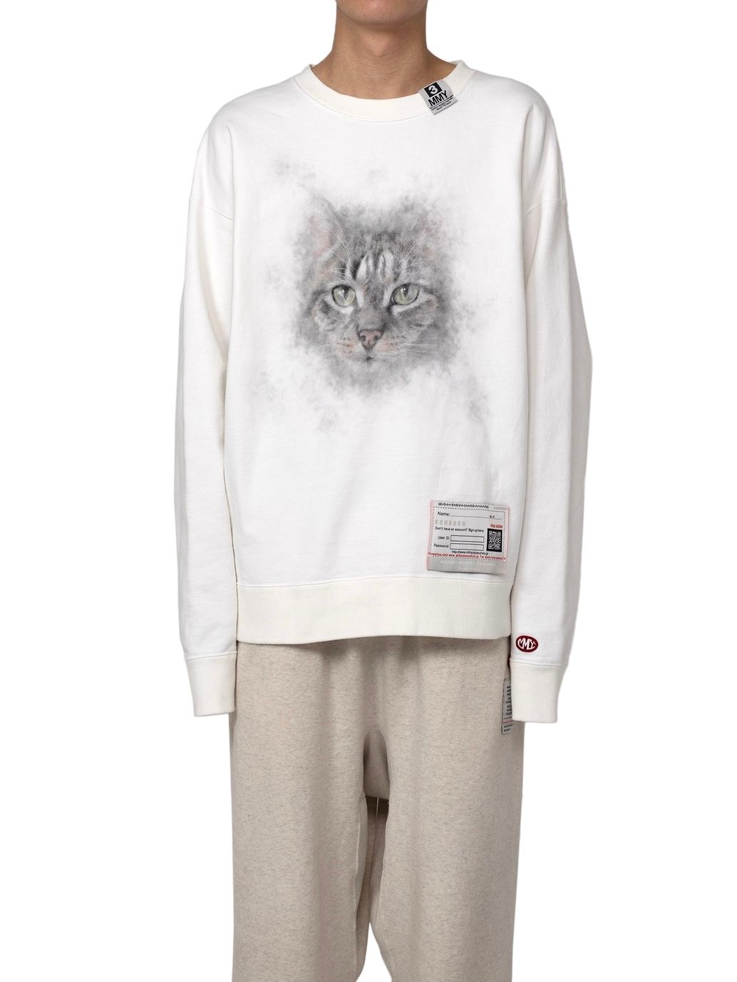 Maison MIHARA YASUHIRO - 【24AW】キャット プリンテッド プルオーバー スウェット / CAT PRINTED  PULLOVER / ホワイト | STORY