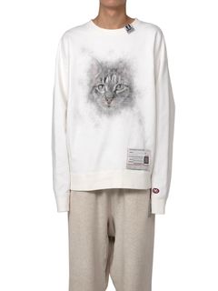 【24AW】キャット プリンテッド プルオーバー スウェット / CAT PRINTED PULLOVER / ホワイト