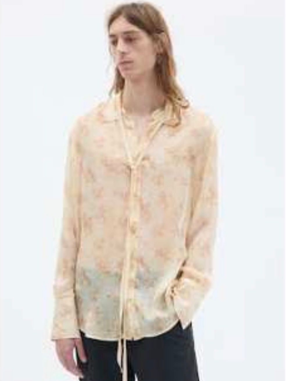 【27SS】ヘルゲ クラシック シャツ ディタッチト カラー / HELGE CLASSIC SHIRT WITH DETACHED COLLAR / アーモンド