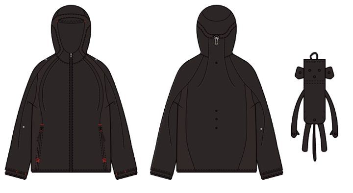 【26AW】シザル パッカブル ジャケット / SAN SAN X JIAN YE SIZARU PACKABLE JACKET / ダークブラウン