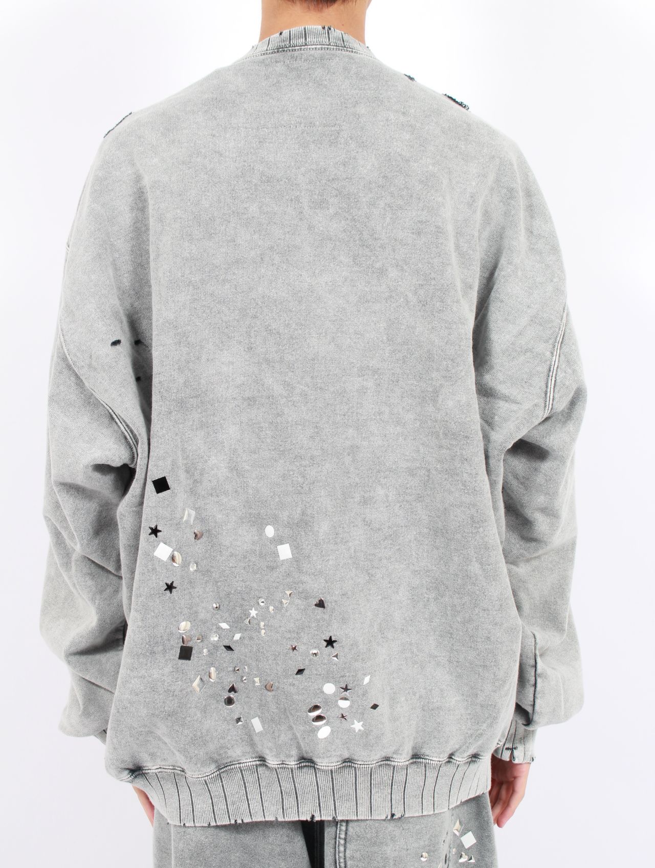 【25AW】エンブリッシュ ブリーチ プルオーバー / EMBELLISH BLEACH PO / グレー