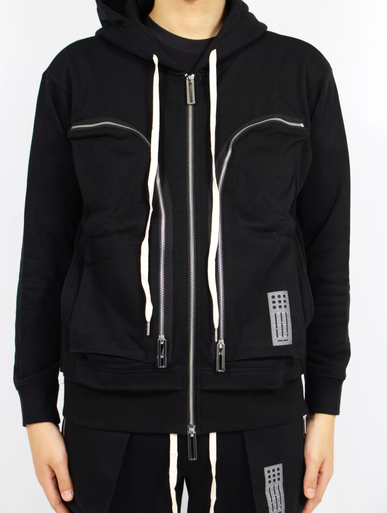 【25SS】ヒドゥン ジップアップ フーディー ジップパーカー / HIDDEN ZIP UP HOODIE / ブラック