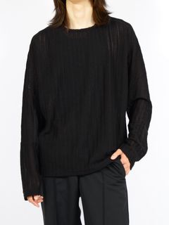 【26SS】ウェーブ ロングスリーブ Tシャツ / LONG SLEEVE T-SHIRTS WAVE / ブラック