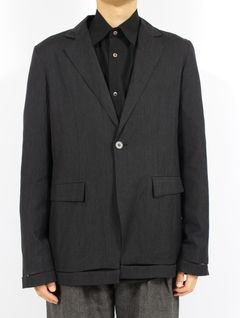 【25SS】モデュラー ハンドステッチ ヘム ジャケット / MODULAR HAND STITCHED HEM JACKET / ダークグレイ